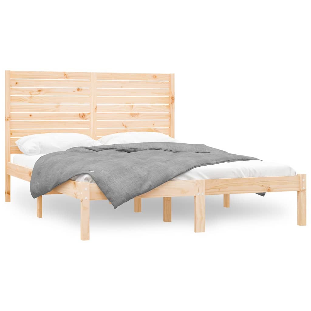 Cadre de lit sans matelas 140x200 cm bois massif - XIOS