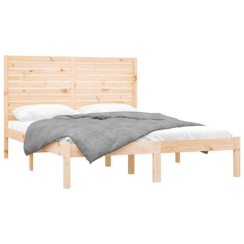 Cadre de lit sans matelas 140x200 cm bois massif - XIOS