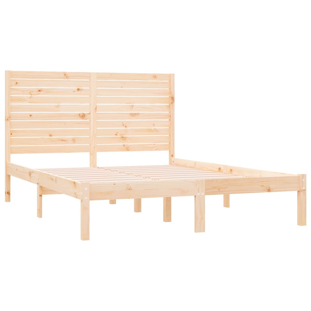Cadre de lit sans matelas 140x200 cm bois massif - XIOS
