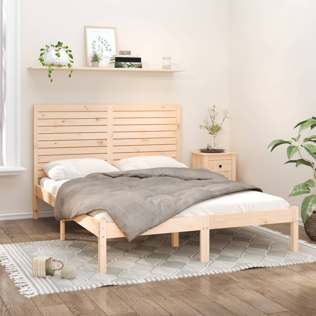 Cadre de lit sans matelas 150x200 cm bois massif - XIOS