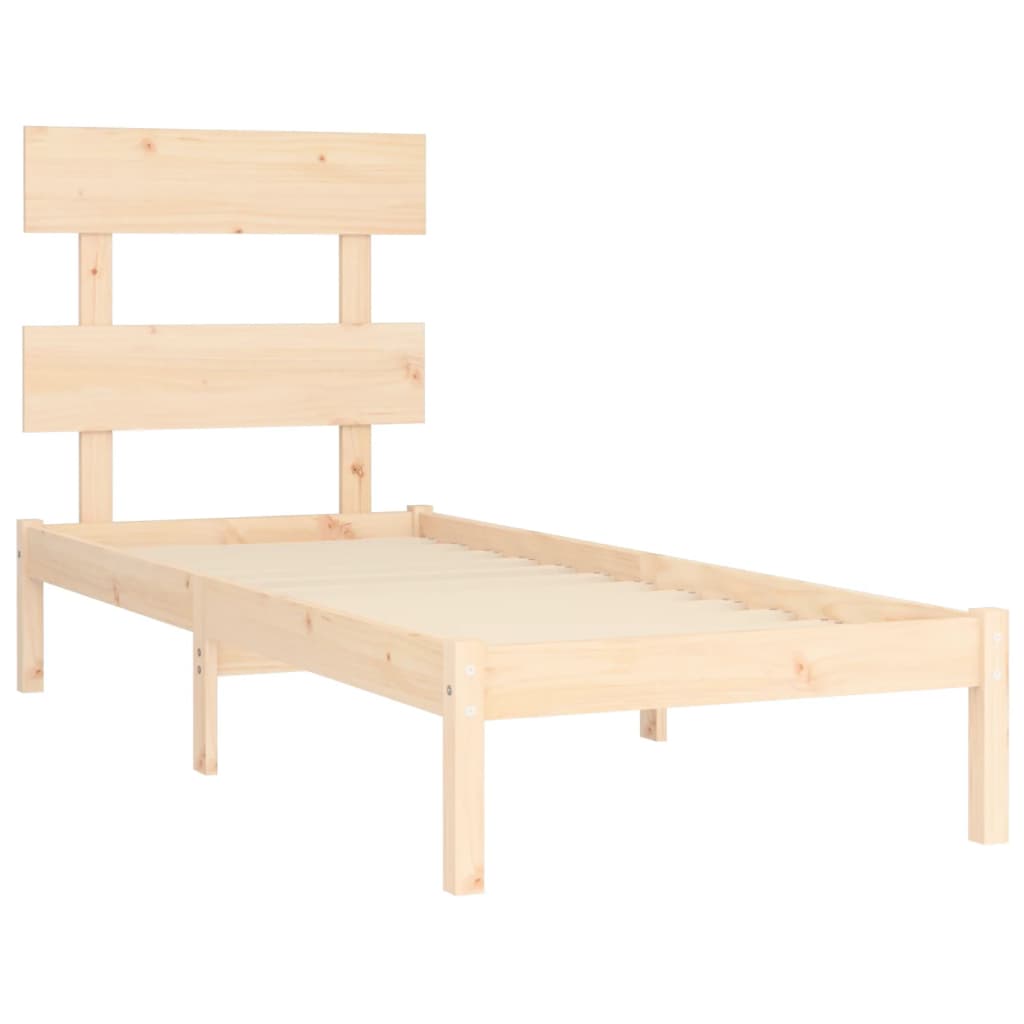 Cadre de lit sans matelas 75x190 cm bois massif - XIOS