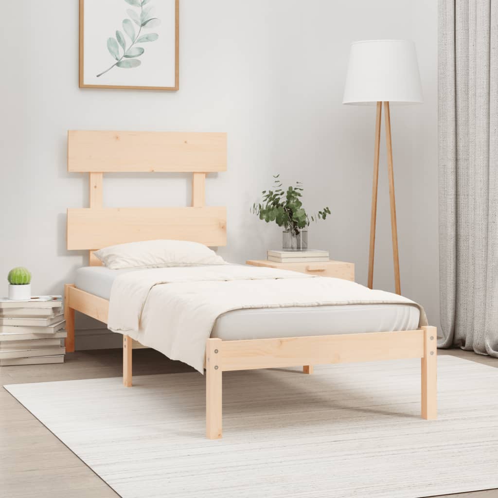 Cadre de lit sans matelas 90x190 cm bois massif - XIOS