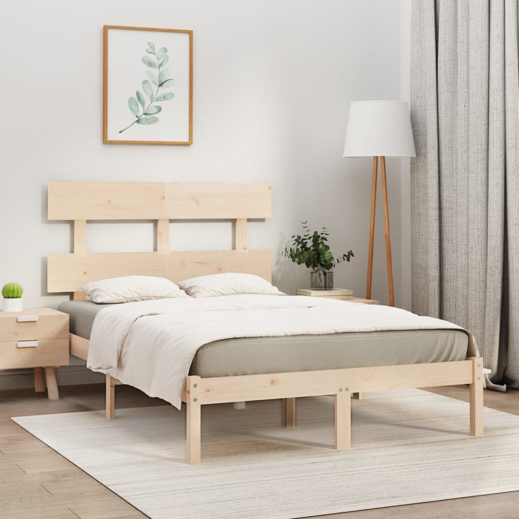 Cadre de lit sans matelas 120x190 cm bois massif - XIOS