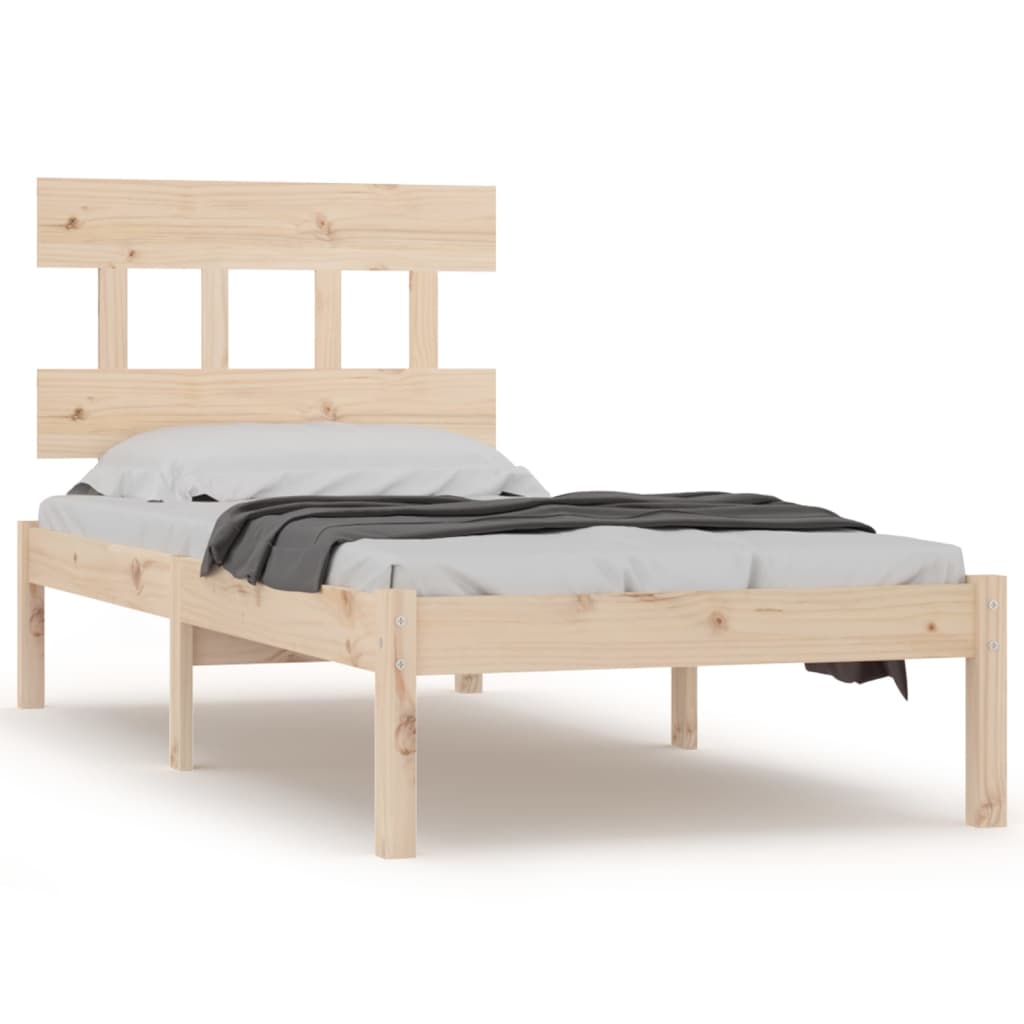 Cadre de lit sans matelas 90x190 cm bois massif - XIOS