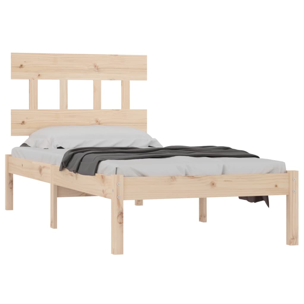 Cadre de lit sans matelas 90x190 cm bois massif - XIOS