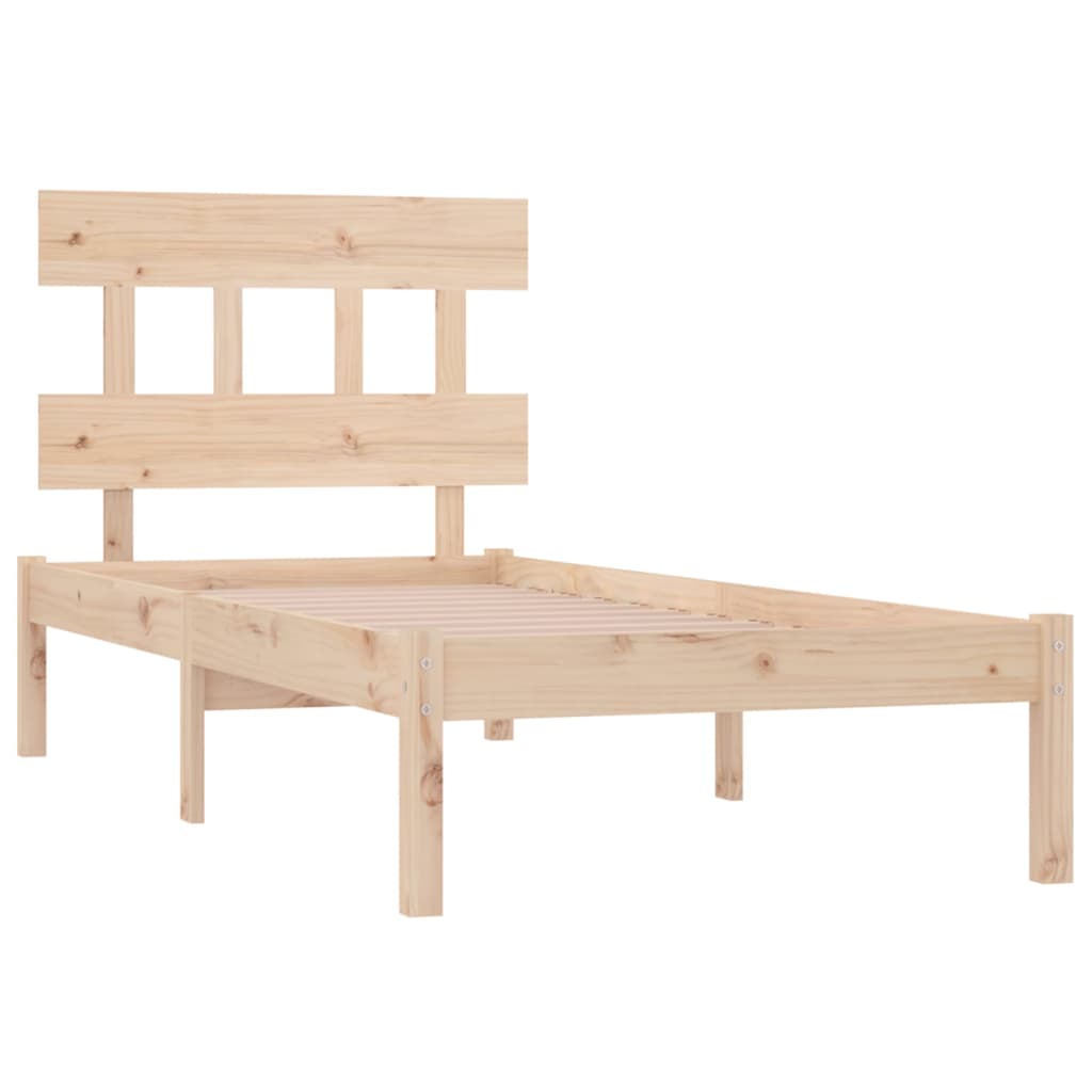 Cadre de lit sans matelas 90x190 cm bois massif - XIOS
