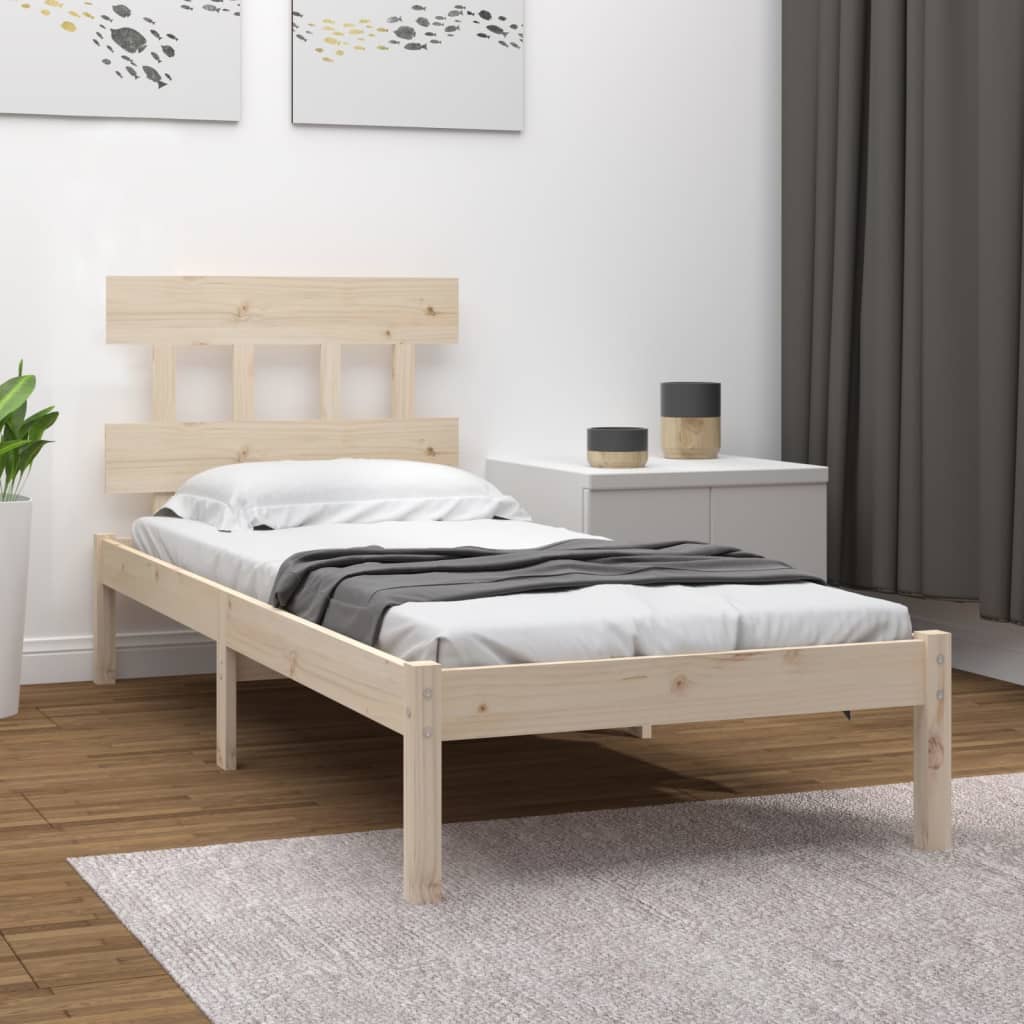 Cadre de lit sans matelas 90x190 cm bois massif - XIOS