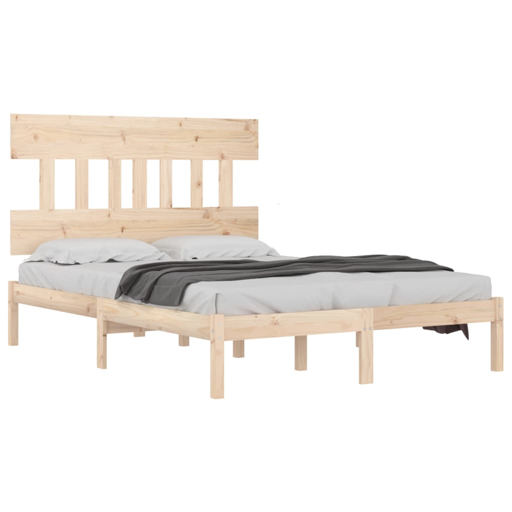 Cadre de lit sans matelas 120x190 cm bois massif - XIOS