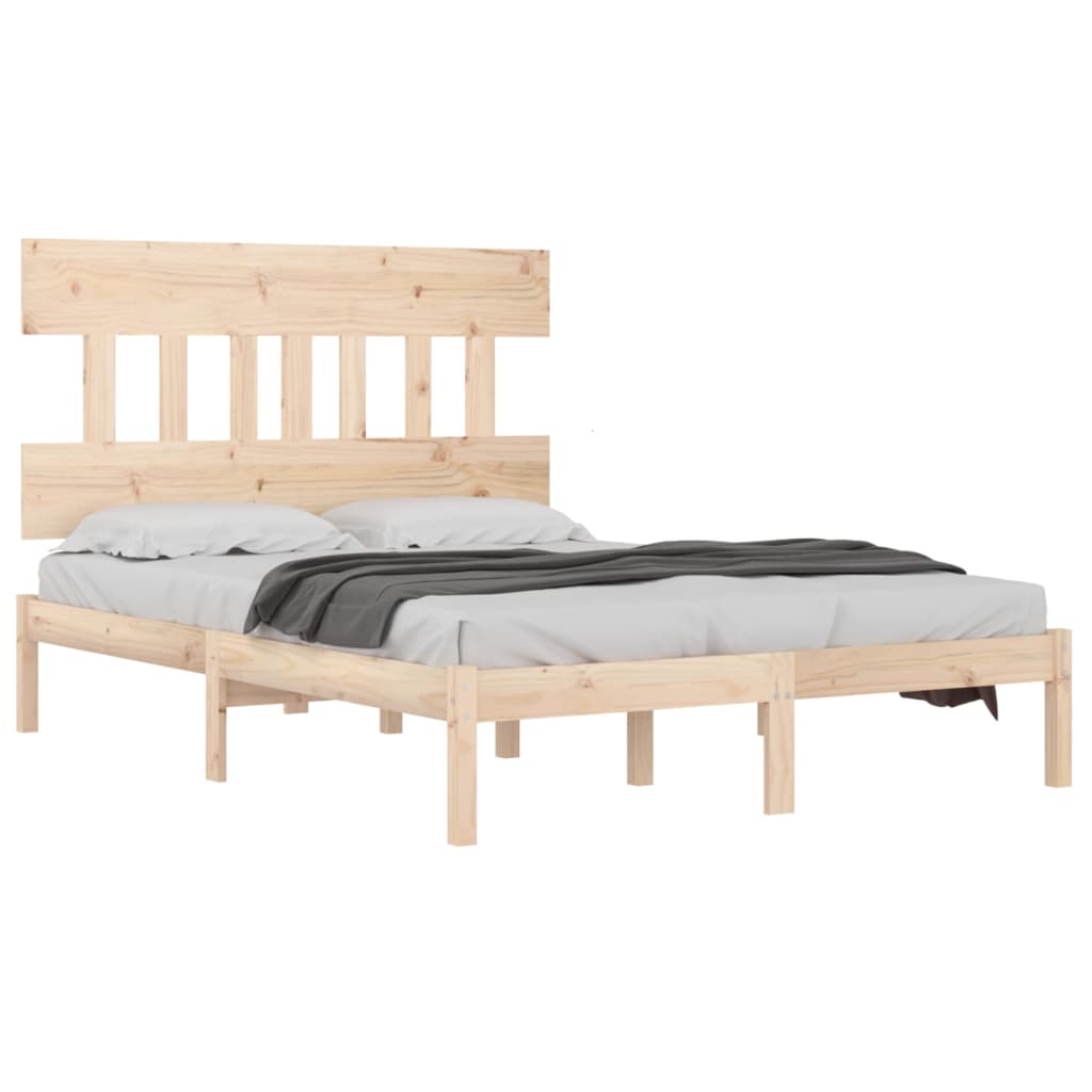 Cadre de lit sans matelas 135x190 cm bois massif - XIOS