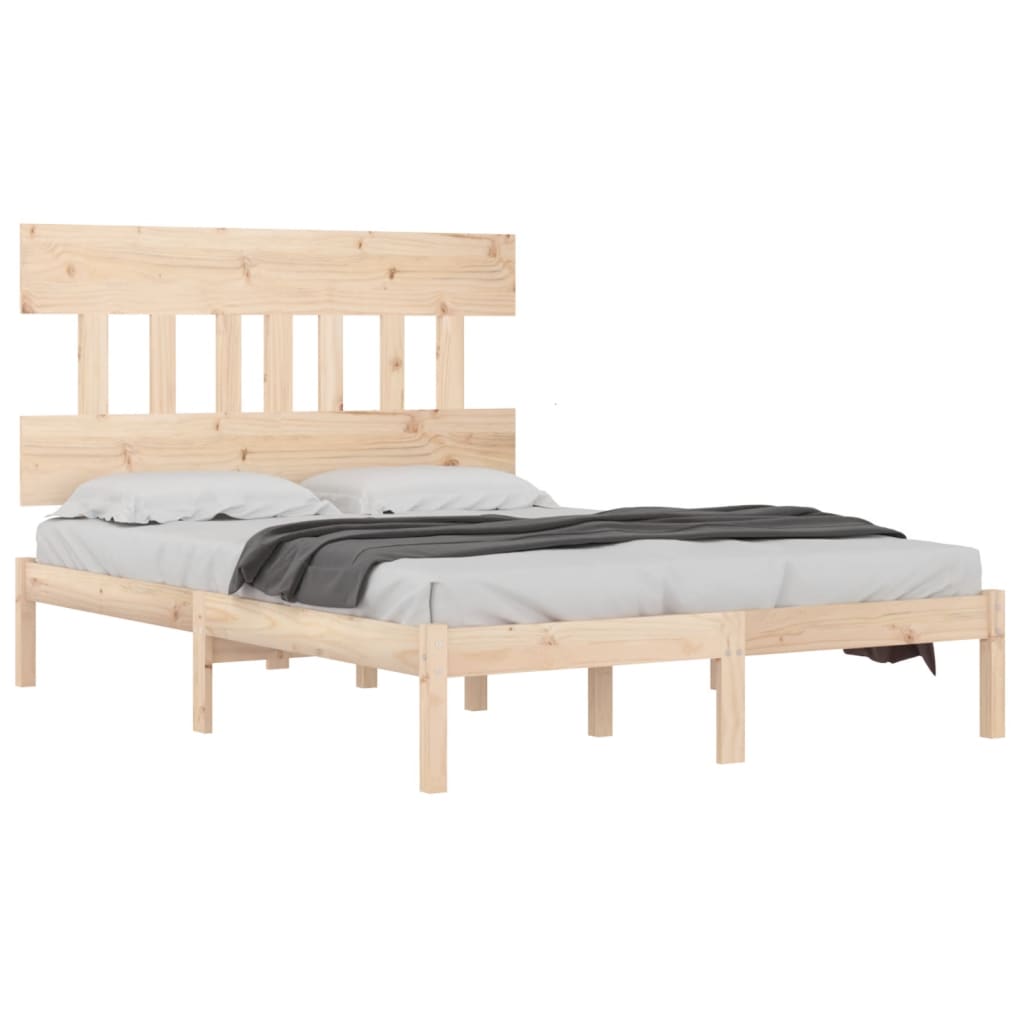 Cadre de lit sans matelas 140x200 cm bois massif - XIOS