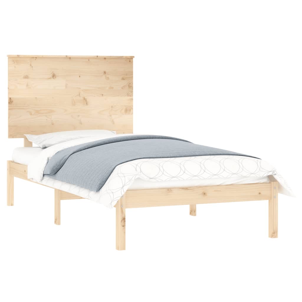 Cadre de lit sans matelas 75x190 cm bois massif - XIOS