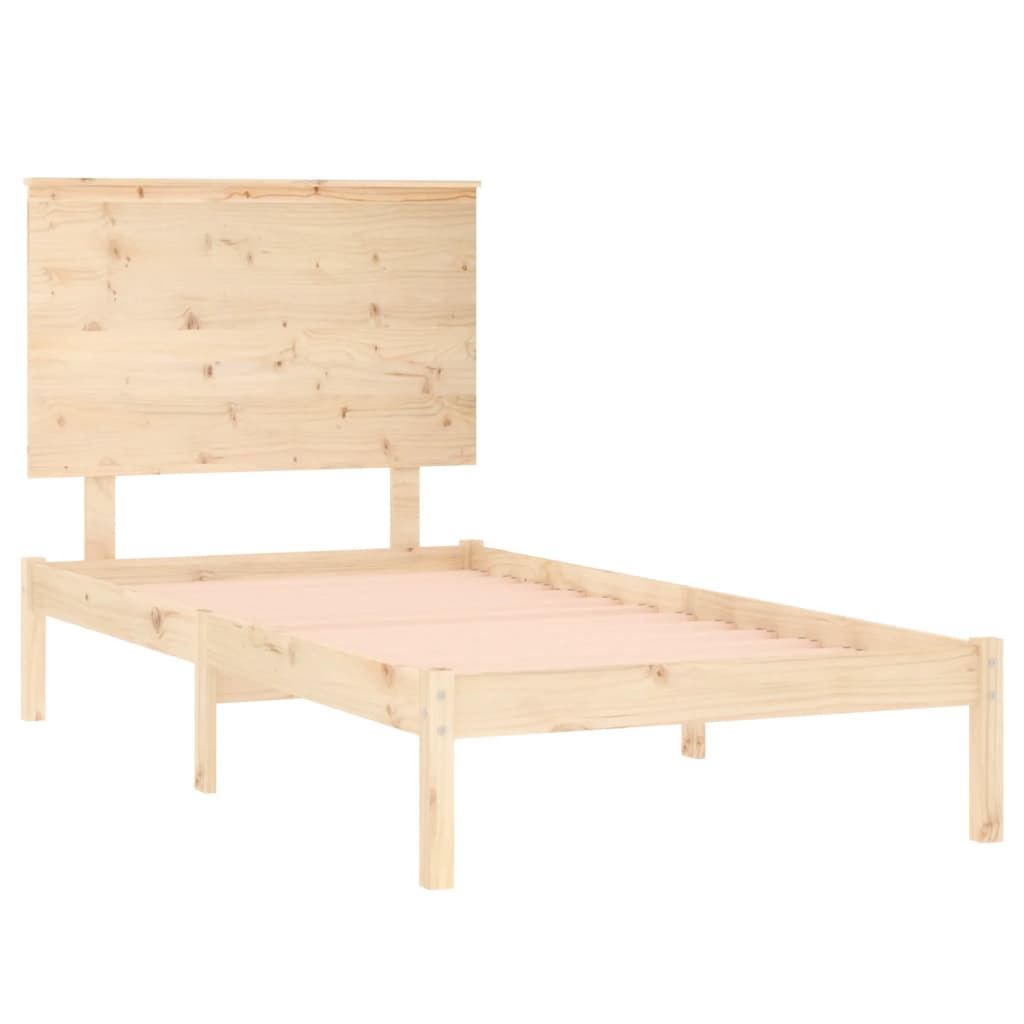 Cadre de lit sans matelas 75x190 cm bois massif - XIOS