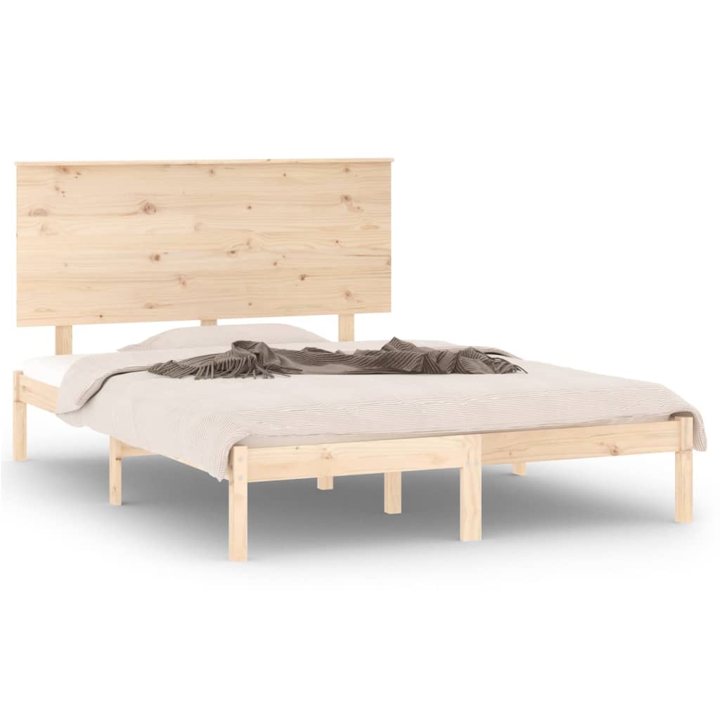 Cadre de lit sans matelas 140x200 cm bois massif de pin - XIOS