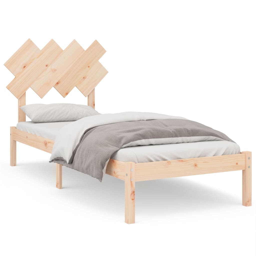 Cadre de lit sans matelas 90x190 cm bois massif - XIOS