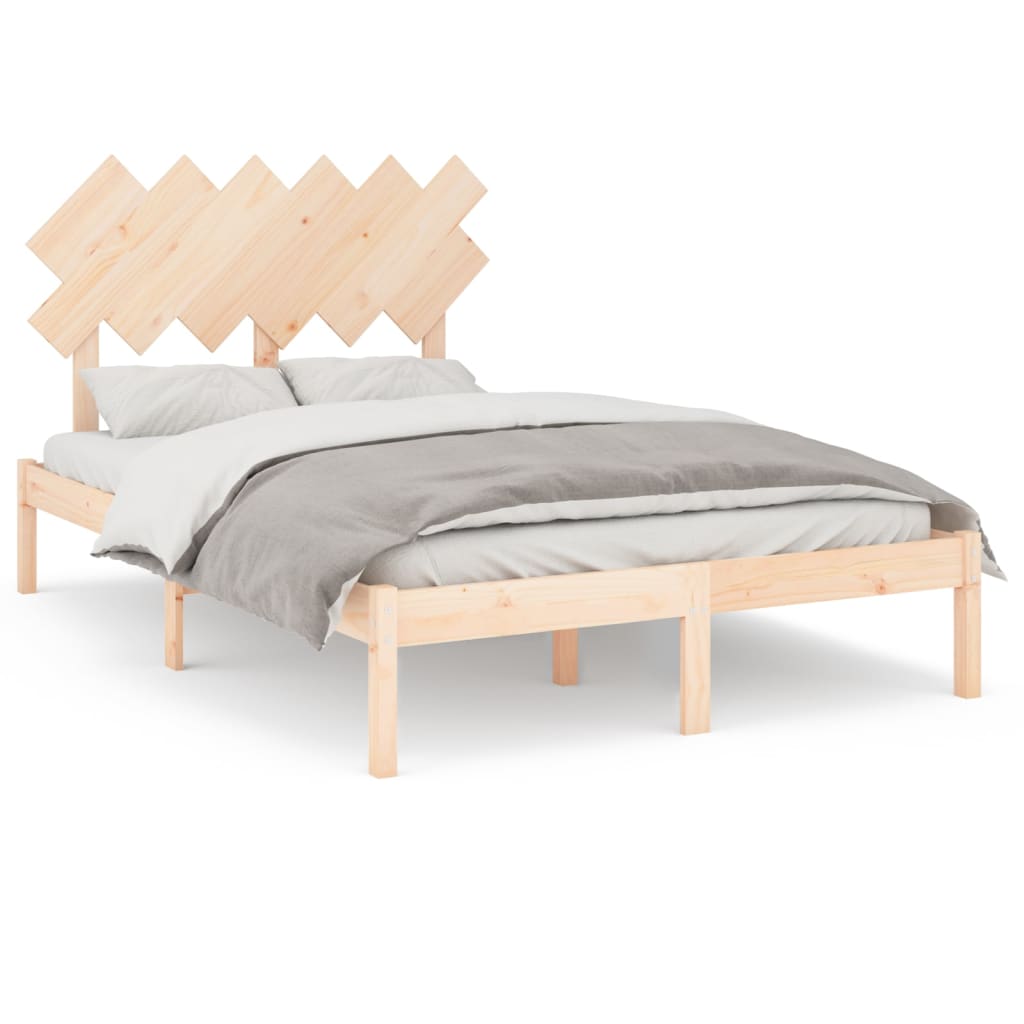 Cadre de lit sans matelas 120x190 cm bois massif - XIOS