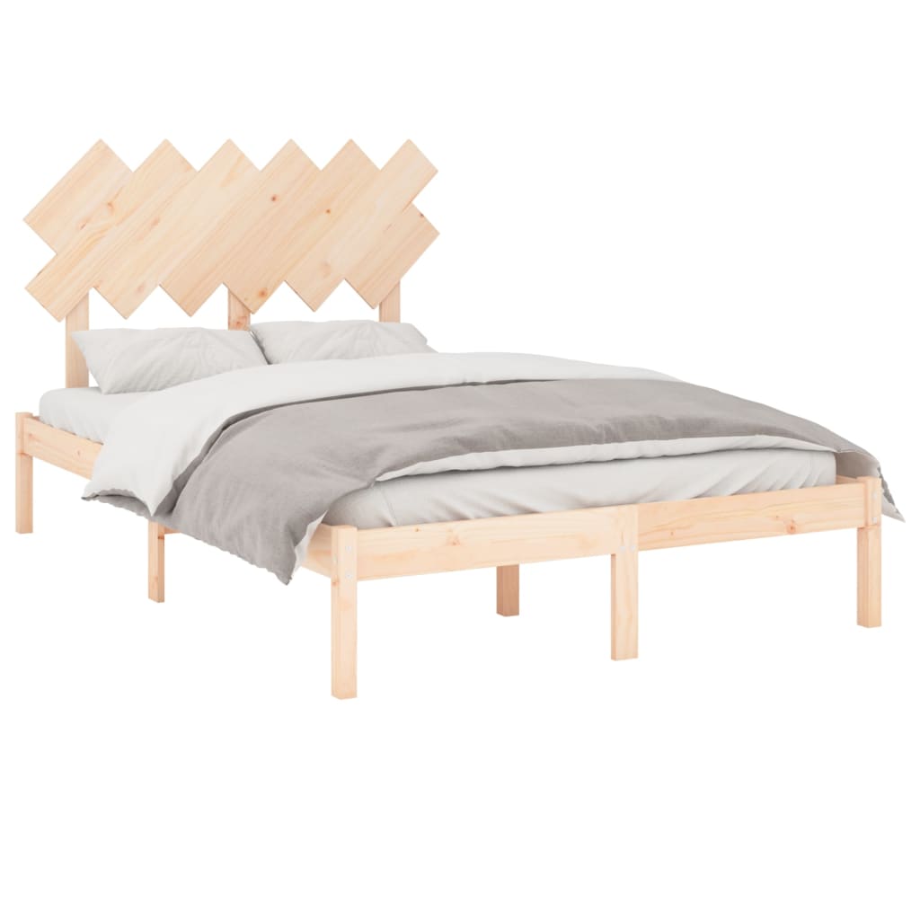 Cadre de lit sans matelas 120x190 cm bois massif - XIOS