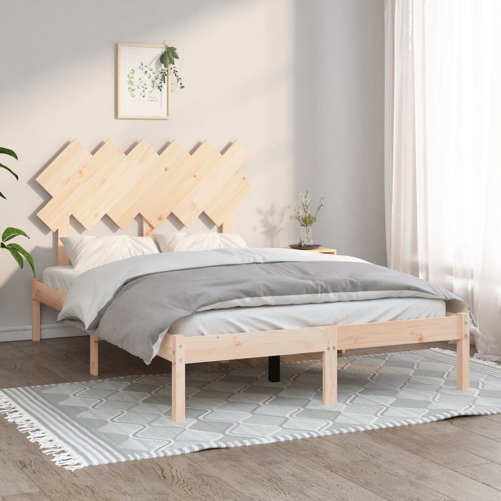 Cadre de lit sans matelas 120x200 cm bois massif - XIOS