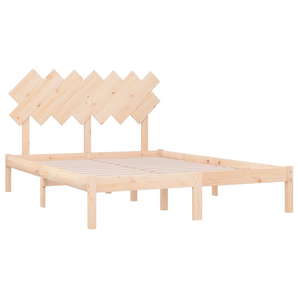 Cadre de lit sans matelas 150x200 cm bois massif - XIOS