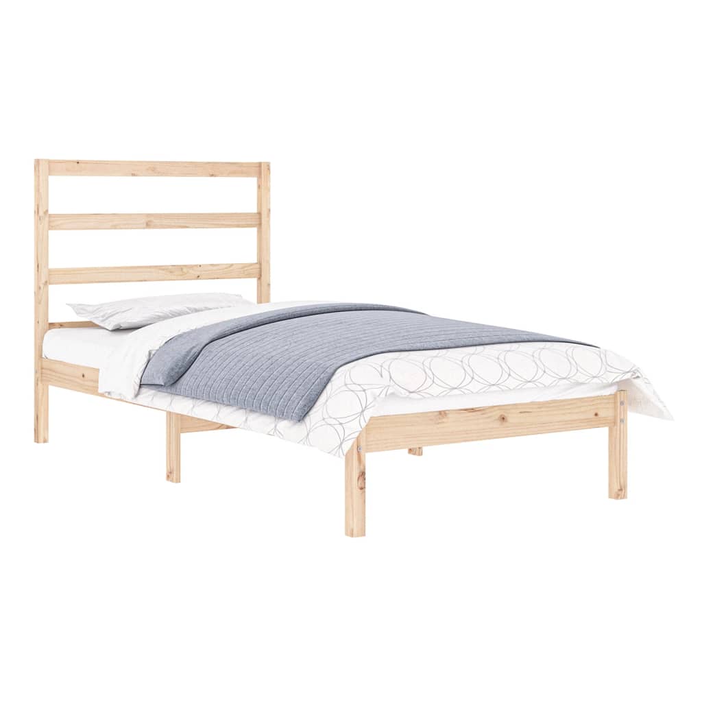 Cadre de lit sans matelas 90x190 cm bois massif - XIOS