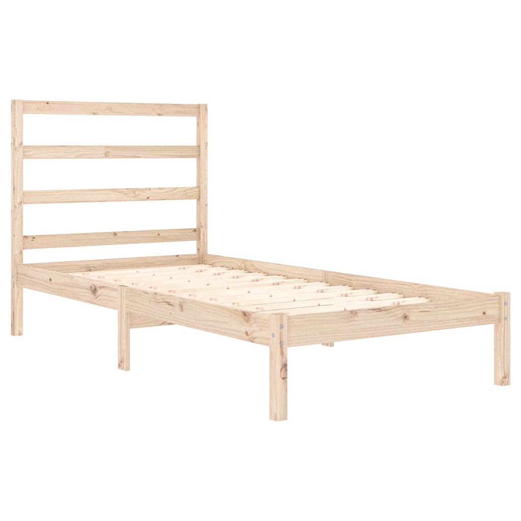 Cadre de lit sans matelas 90x190 cm bois massif - XIOS