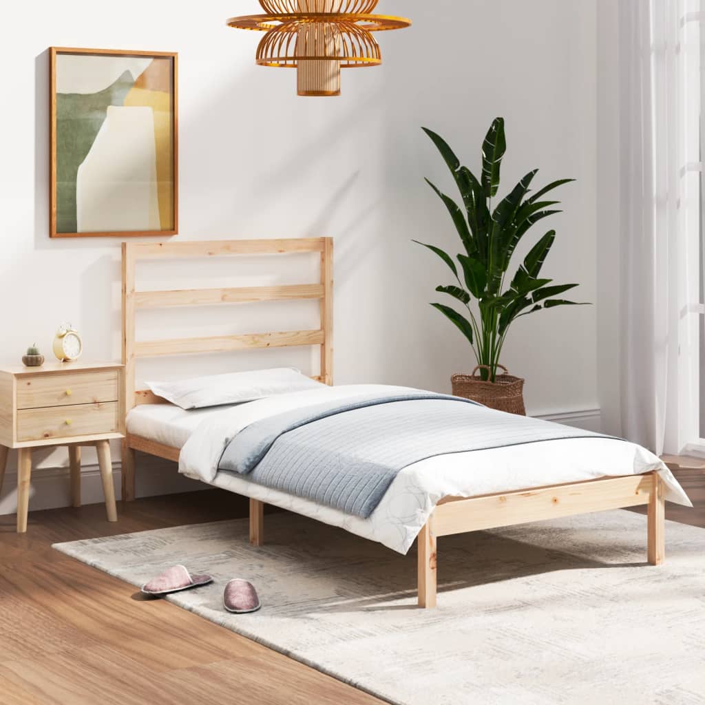Cadre de lit sans matelas 90x190 cm bois massif - XIOS