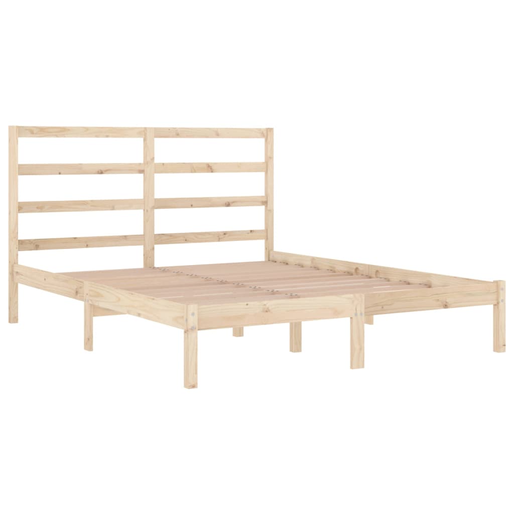 Cadre de lit sans matelas 135x190 cm bois massif - XIOS