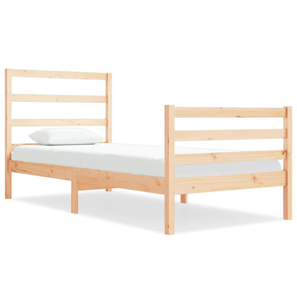 Cadre de lit sans matelas bois de pin massif 90x190 cm - XIOS