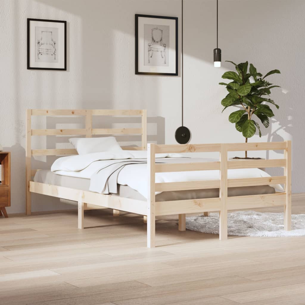 Cadre de lit sans matelas bois de pin massif 120x200 cm - XIOS