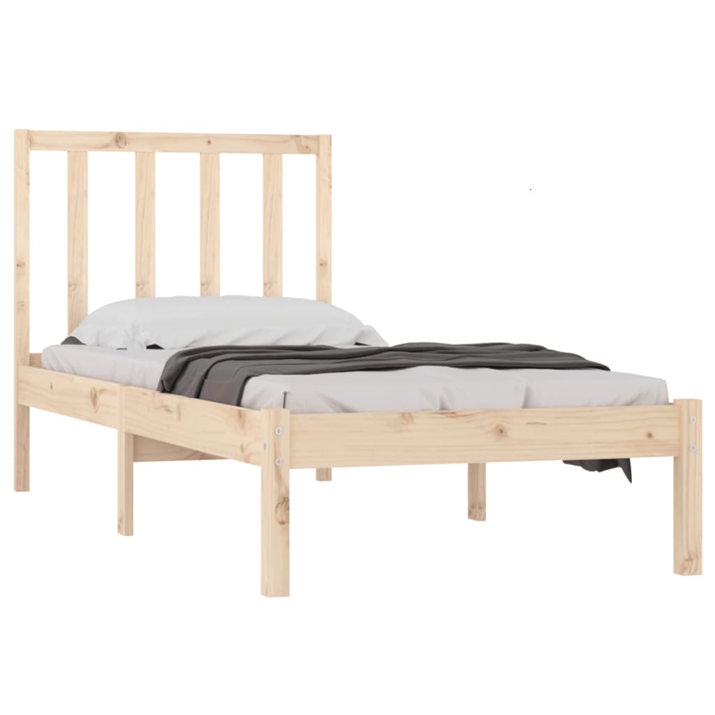 Cadre de lit sans matelas 75x190 cm bois de pin massif - XIOS