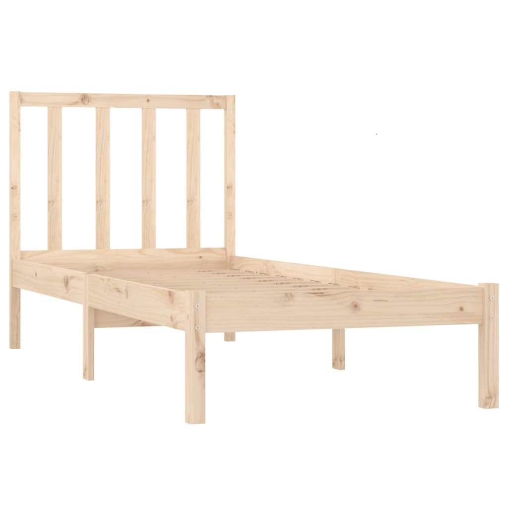 Cadre de lit sans matelas 75x190 cm bois de pin massif - XIOS
