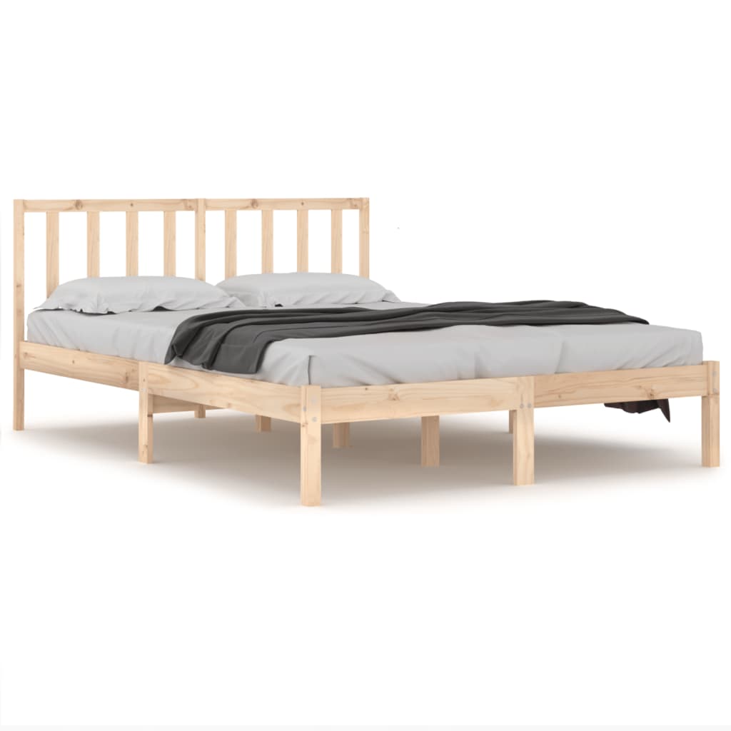 Cadre de lit sans matelas bois de pin massif 120x190 cm - XIOS