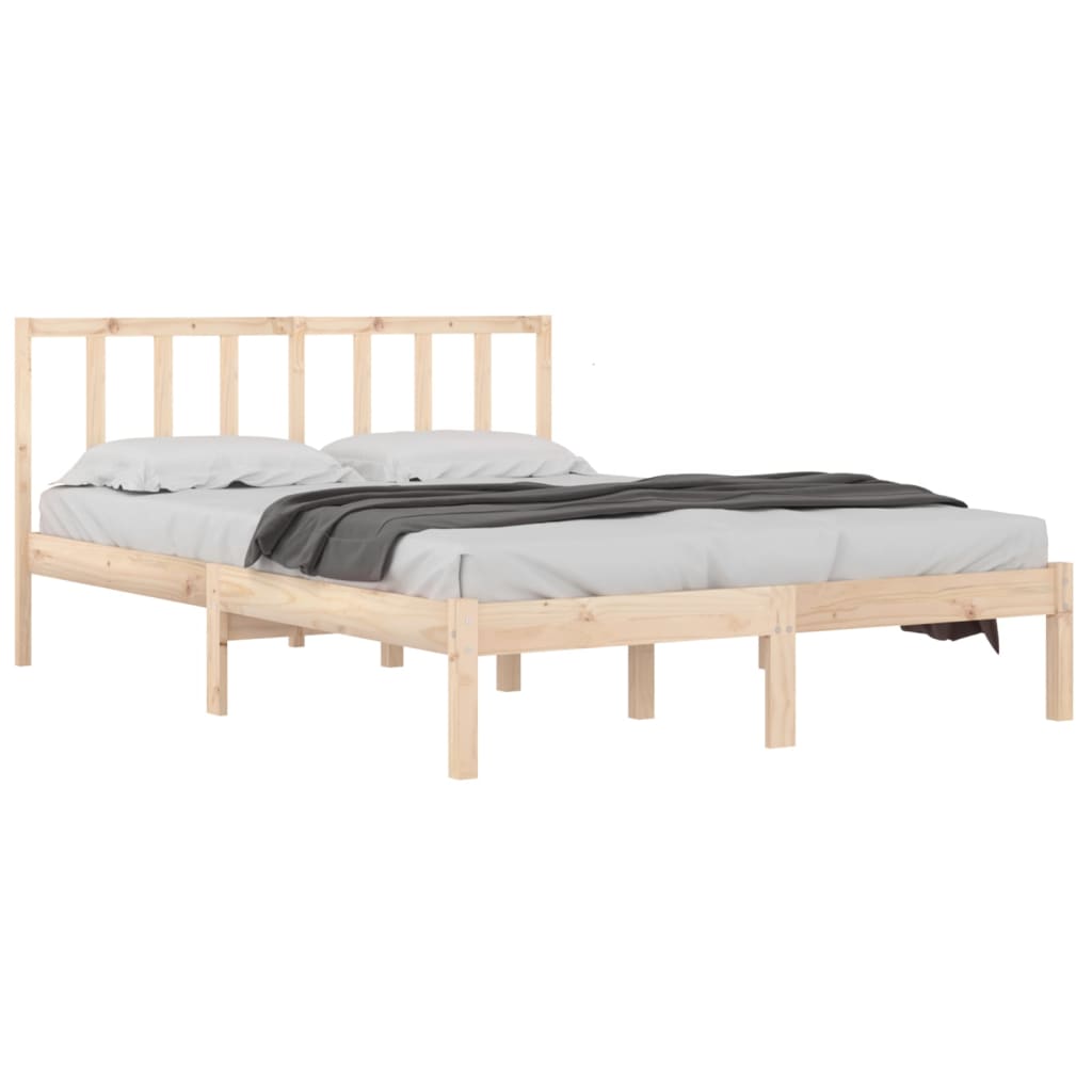 Cadre de lit sans matelas bois de pin massif 120x190 cm - XIOS