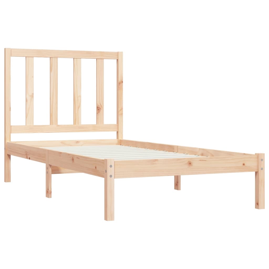 Cadre de lit sans matelas bois de pin massif 90x190 cm - XIOS