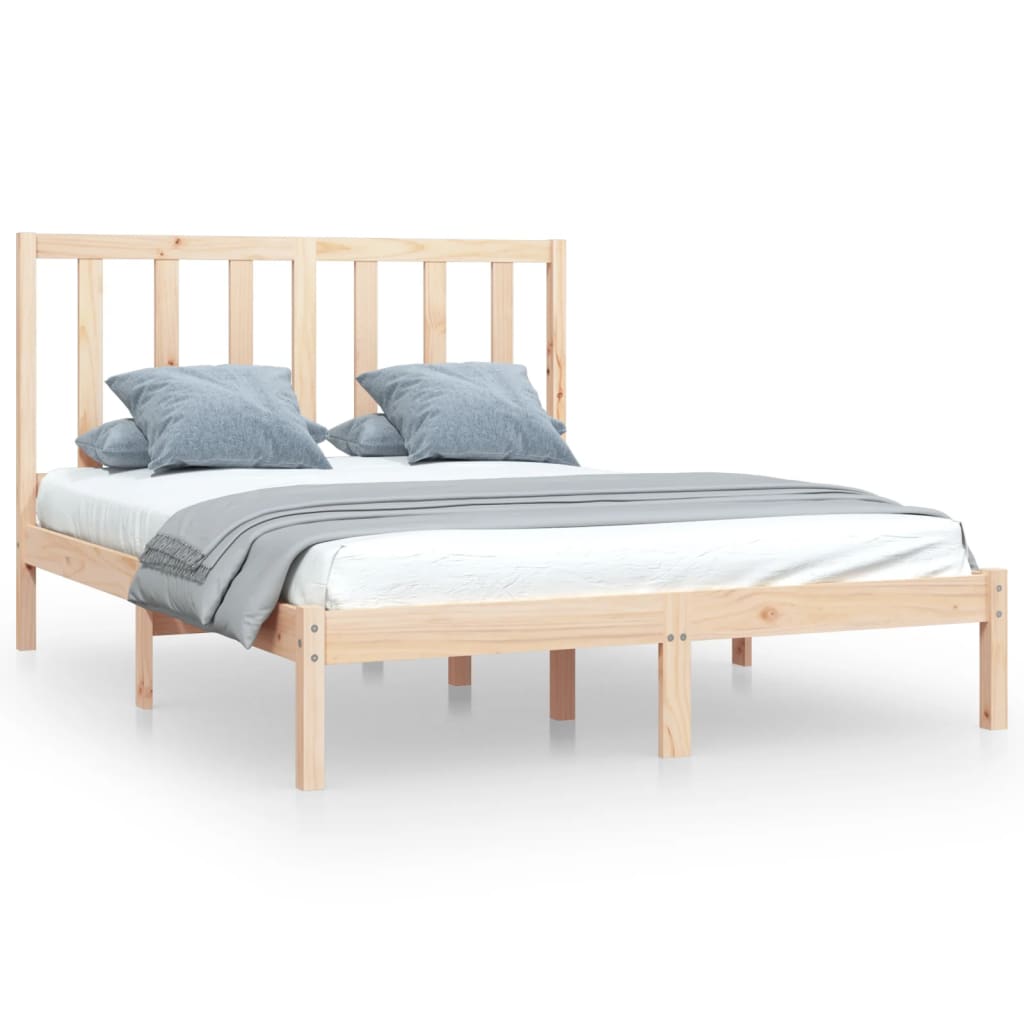 Cadre de lit sans matelas bois de pin massif 120x190 cm - XIOS