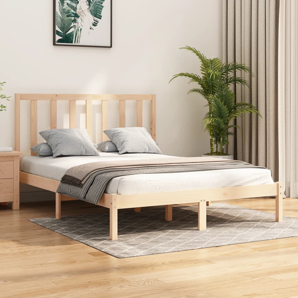 Cadre de lit sans matelas bois de pin massif 120x190 cm - XIOS