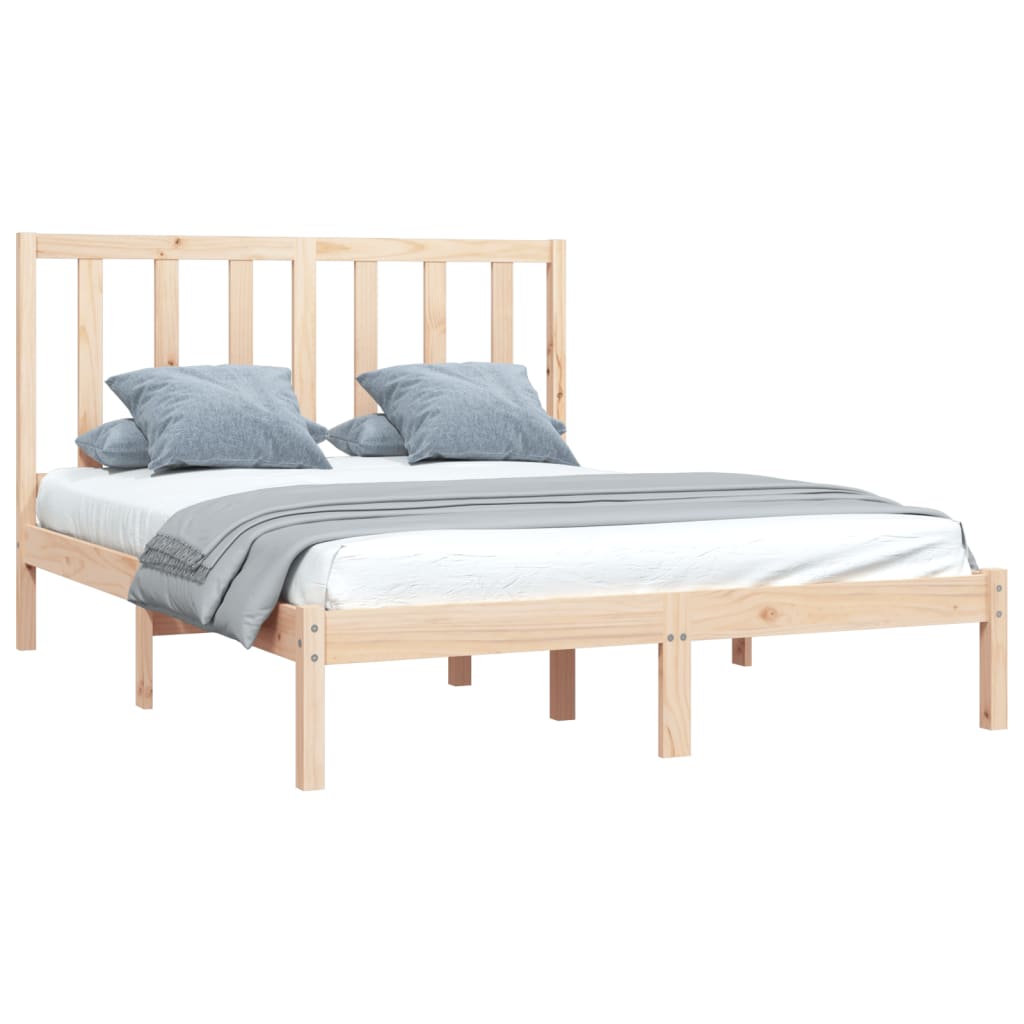 Cadre de lit sans matelas bois de pin massif 140x190 cm - XIOS