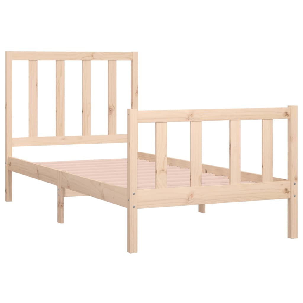 Cadre de lit sans matelas 90x190 cm bois massif - XIOS