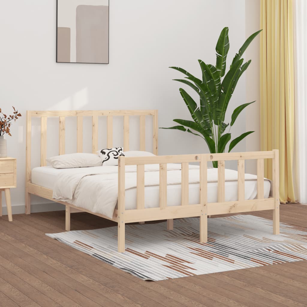 Cadre de lit sans matelas 120x190 cm bois massif - XIOS