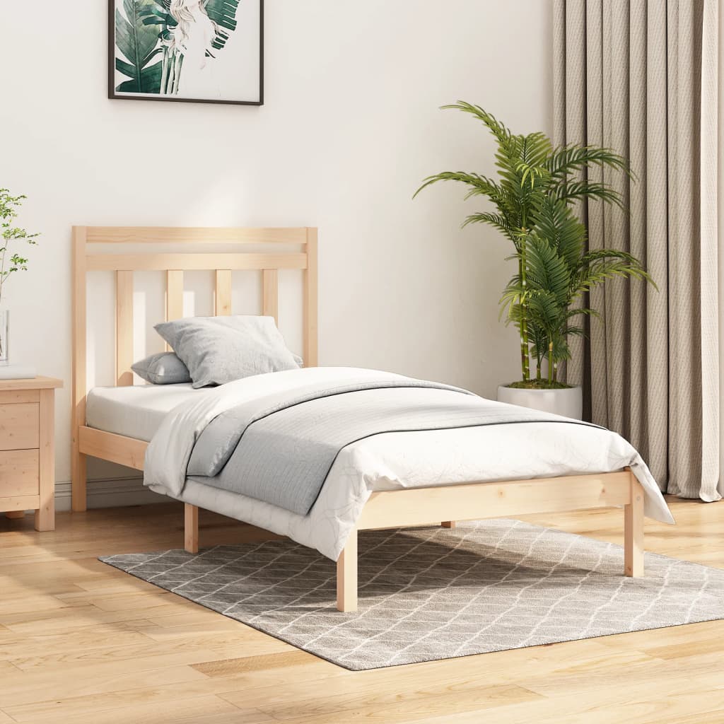 Cadre de lit sans matelas 90x190 cm bois massif - XIOS