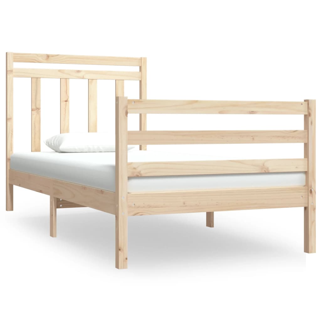 Cadre de lit sans matelas 90x190 cm bois massif - XIOS