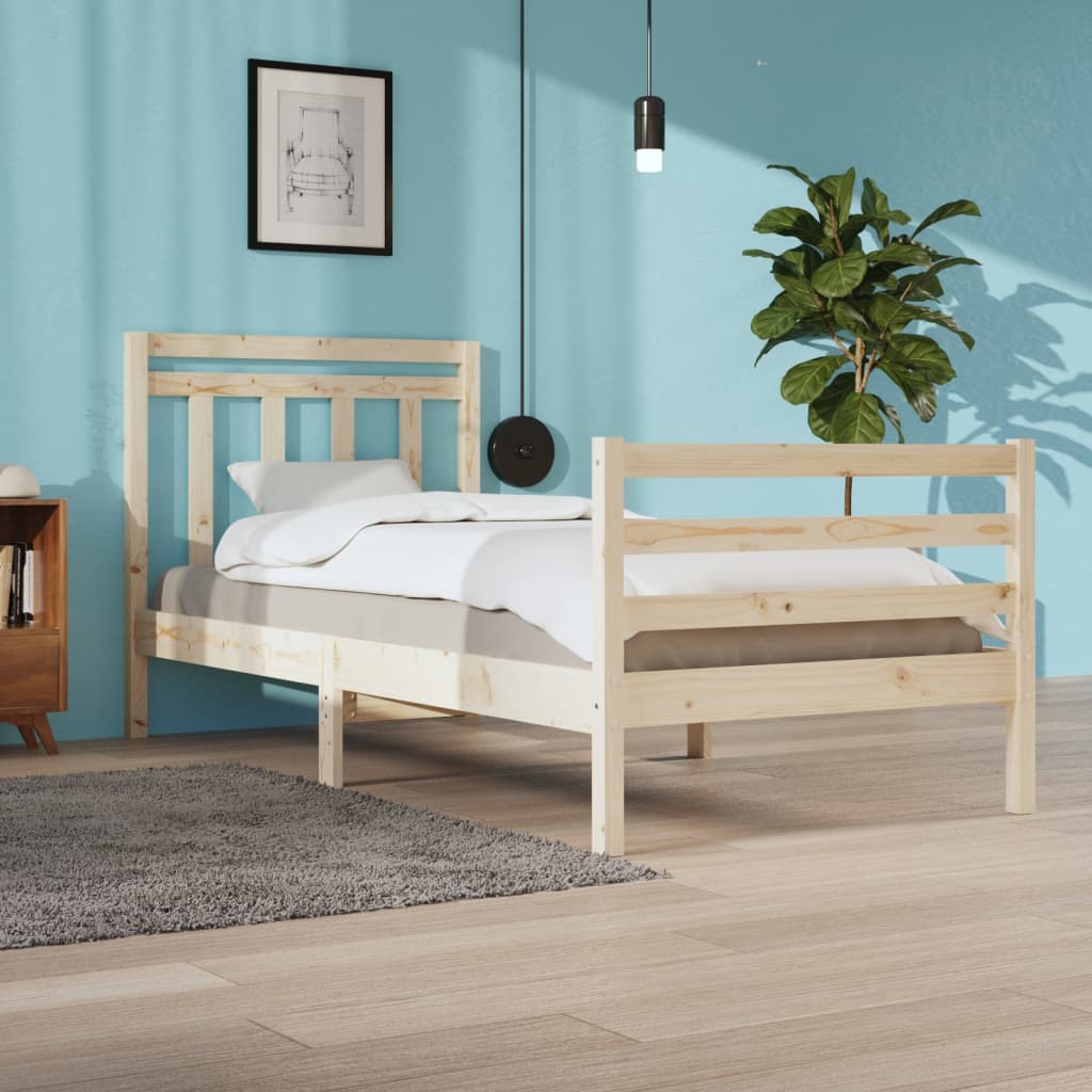 Cadre de lit sans matelas 100x200 cm bois massif - XIOS