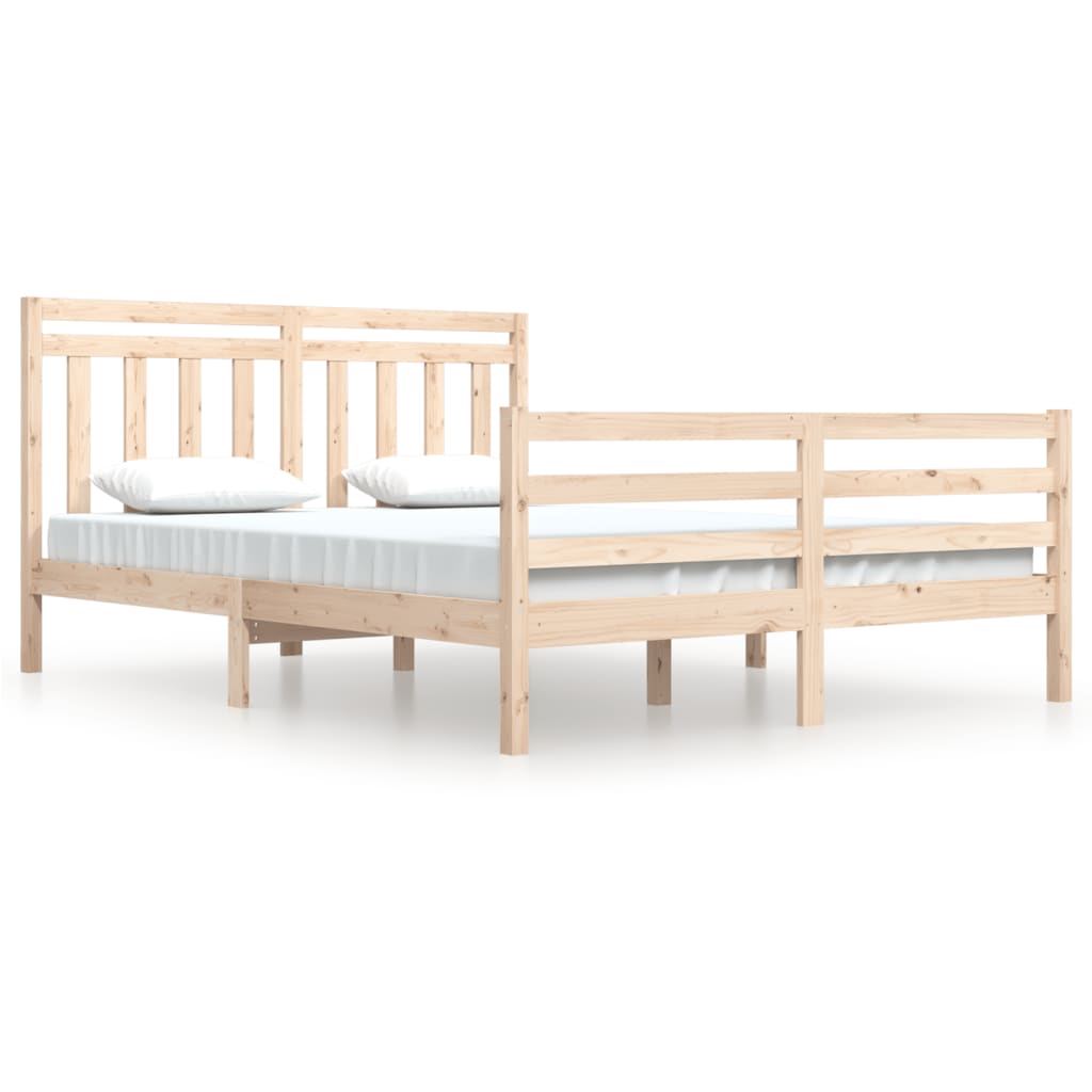 Cadre de lit sans matelas 160x200 cm bois massif - XIOS