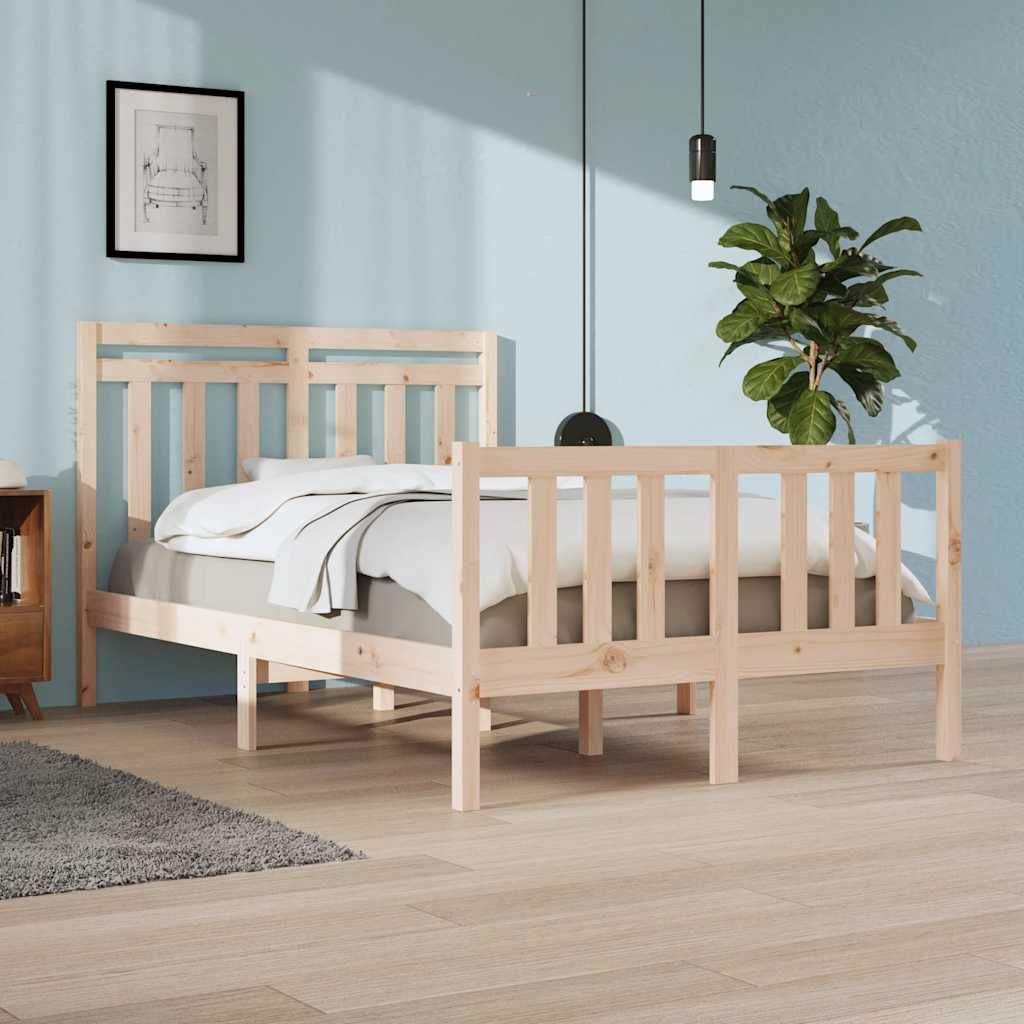 Cadre de lit sans matelas 120x190 cm bois massif - XIOS