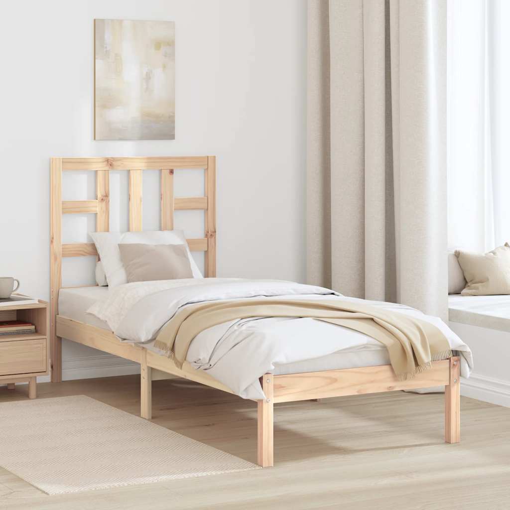 Cadre de lit sans matelas 75x190 cm bois massif - XIOS