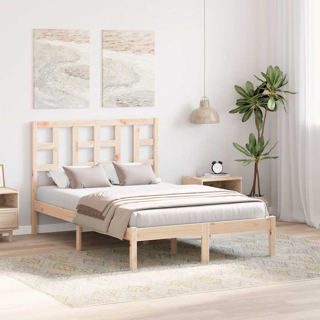 Cadre de lit sans matelas 120x190 cm bois massif - XIOS