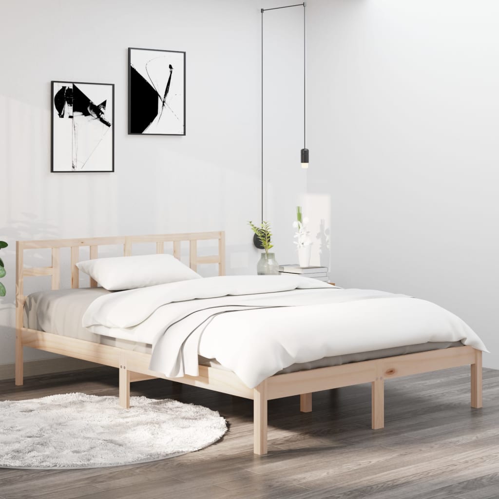 Cadre de lit sans matelas 120x190 cm bois massif - XIOS