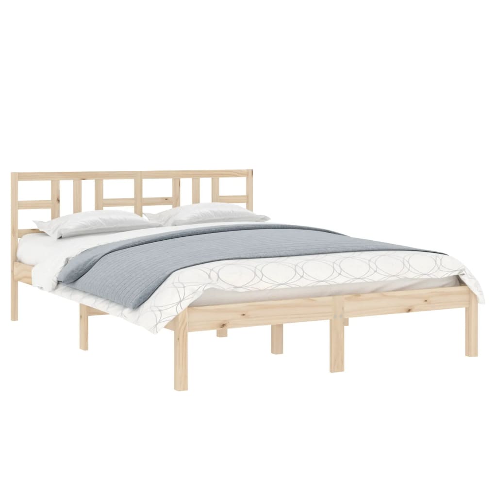 Cadre de lit sans matelas 135x190 cm bois massif - XIOS