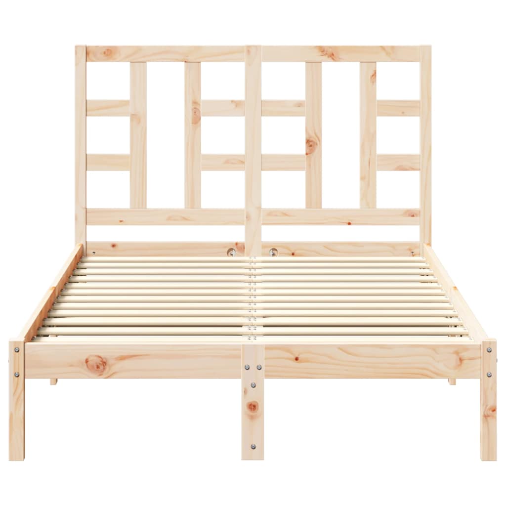 Cadre de lit sans matelas 120x200 cm bois massif - XIOS
