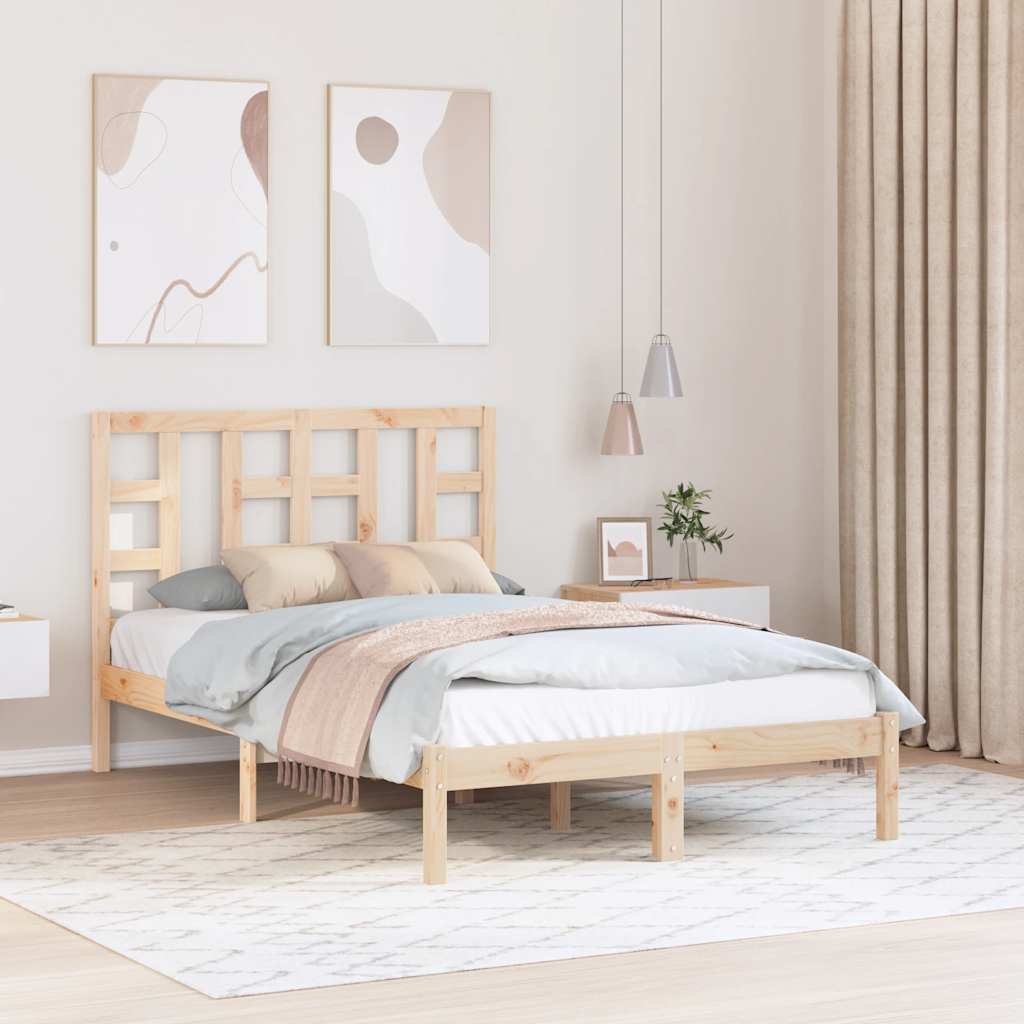Cadre de lit sans matelas 120x200 cm bois massif - XIOS
