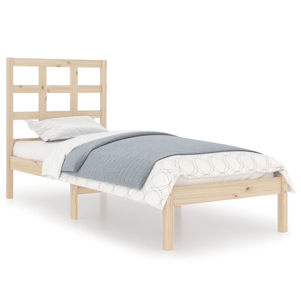 Cadre de lit sans matelas 75x190 cm bois massif - XIOS